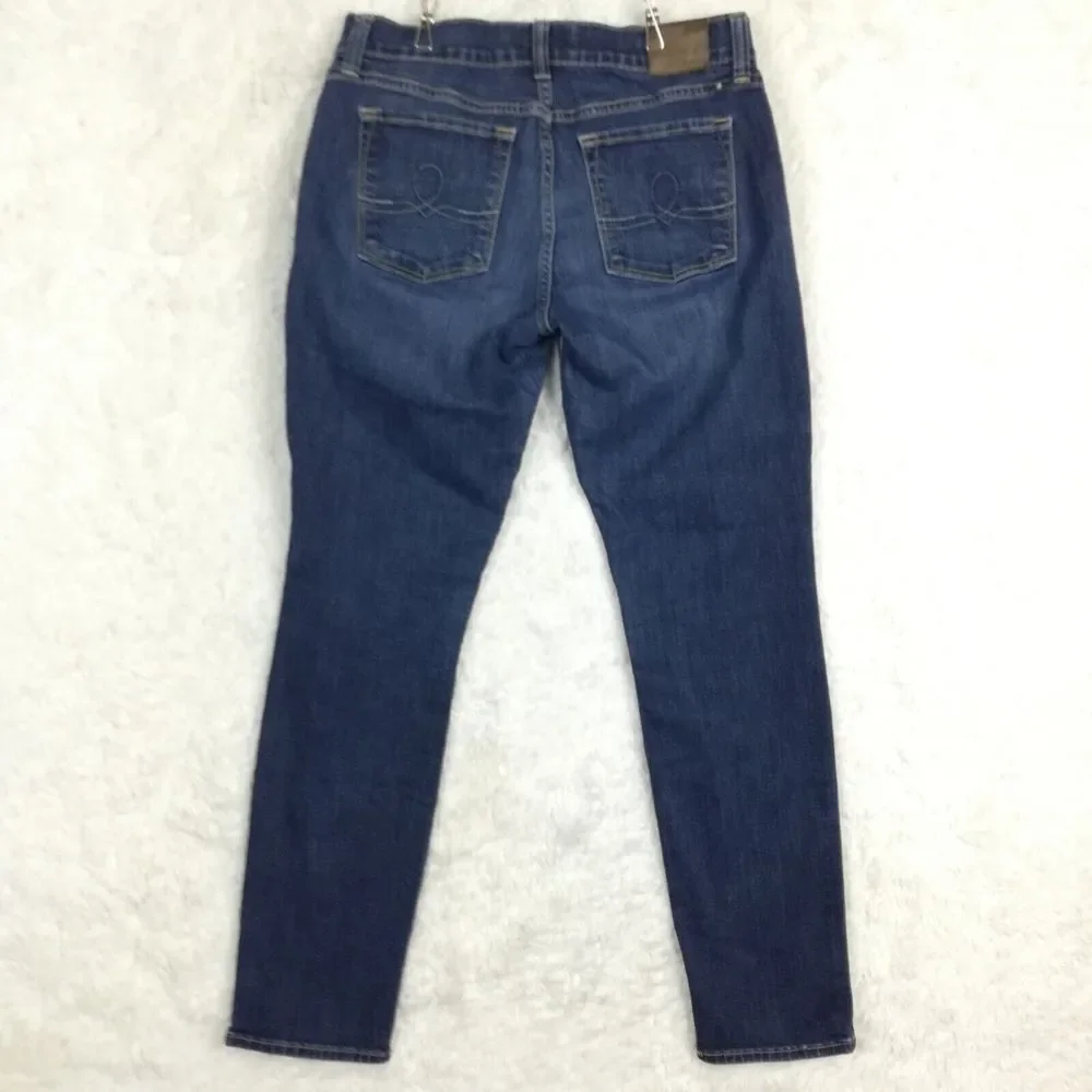 Lucky Brand‎ Womens Jeans Sofia Skinny Blue Denim Whiskering Medium Wash Mid 6